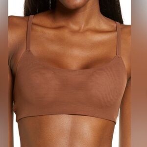 SKIMS mesh scoop bralette 2x brown jasper color bra